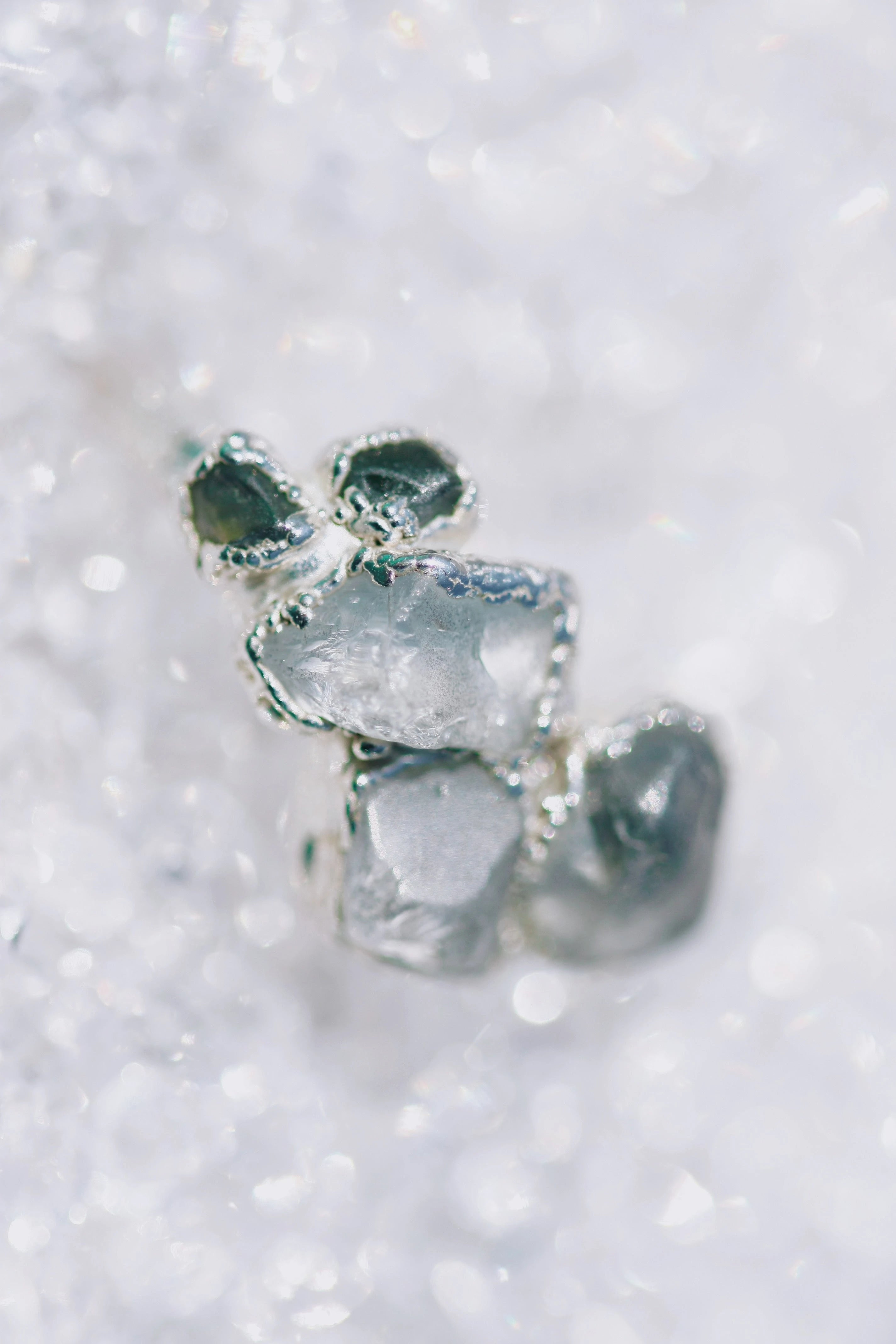 September and November Birthstones · Sapphire and Topaz Cluster