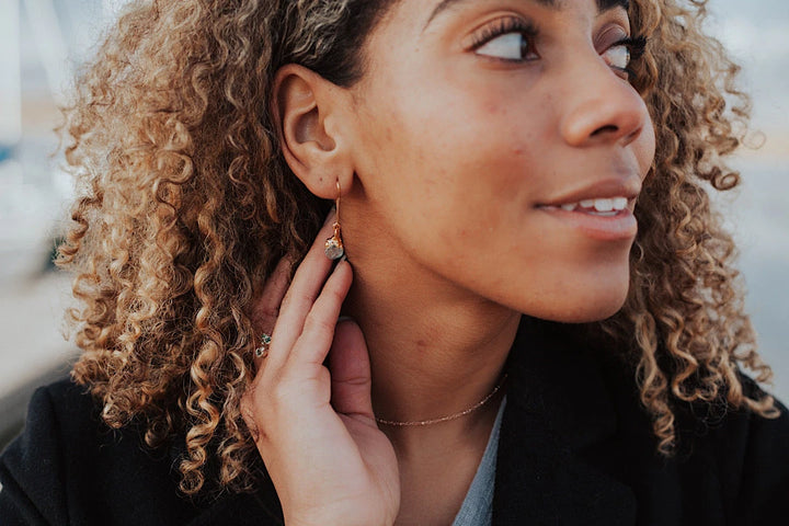 Zircon Short Drop Earrings · December · Earrings ·  Little Sycamore