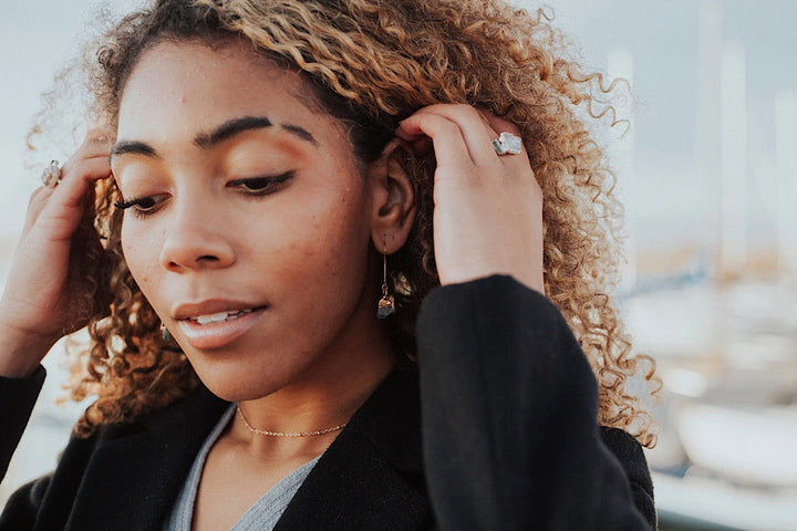 Zircon Short Drop Earrings · December · Earrings ·  Little Sycamore