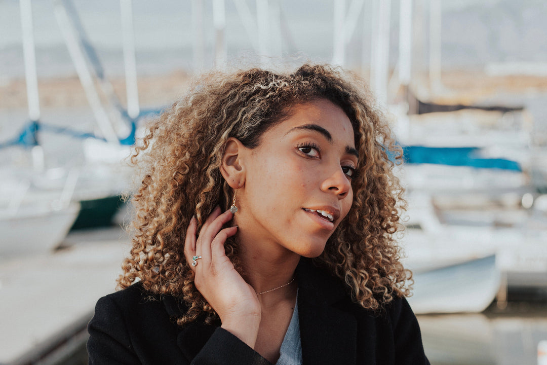 Zircon Short Drop Earrings · December · Earrings ·  Little Sycamore