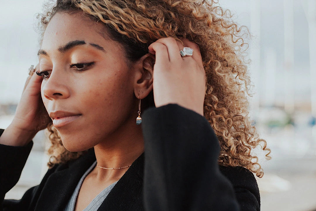 Zircon Short Drop Earrings · December · Earrings ·  Little Sycamore