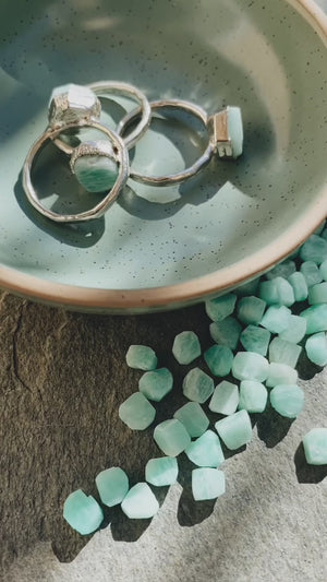 
                  
                    Load and play video in Gallery viewer, River • Amazonite Ring
                  
                