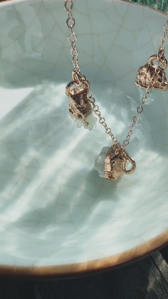 
                  
                    Load and play video in Gallery viewer, March Raindrops Necklace • Aquamarine
                  
                
