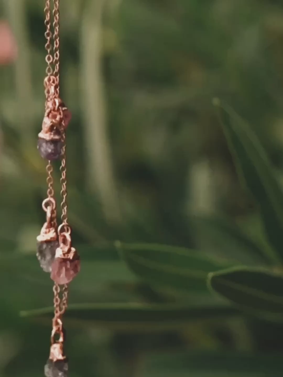 August Raindrops Necklace · Spinel