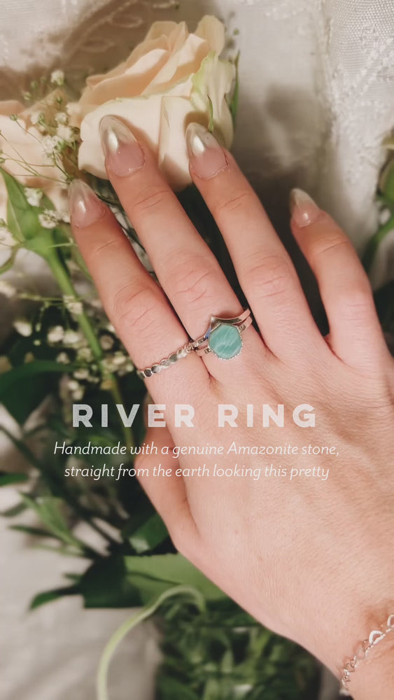 
                  
                    Load and play video in Gallery viewer, River • Amazonite Ring
                  
                