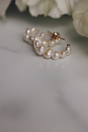 
                  
                    Natural Pearl Hoop Earrings
                  
                