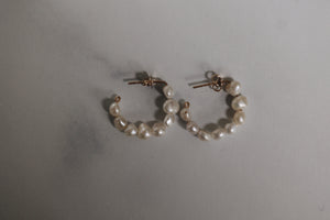 
                  
                    Natural Pearl Hoop Earrings
                  
                