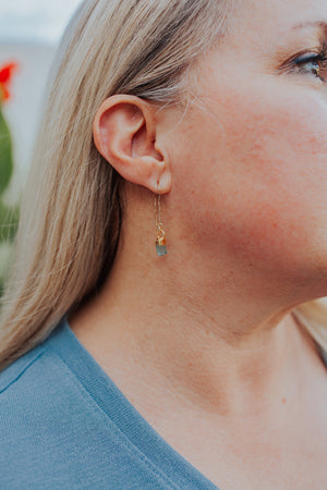 
                  
                    Blue Tourmaline Drop Earrings • October
                  
                