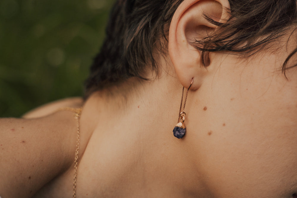 Mermaid Sapphire Drop Earrings • September