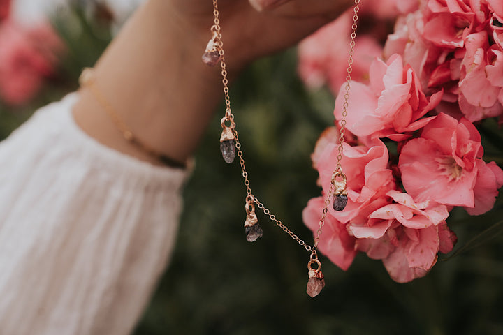 August Raindrops Necklace · Spinel