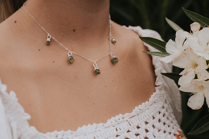 August Raindrops Necklace · Peridot