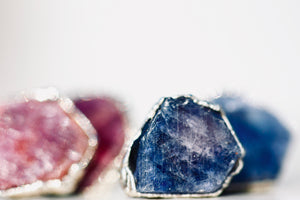 
                  
                    Limited Edition Mermaid Studs // Color Changing Sapphires in Silver - Little Sycamore
                  
                