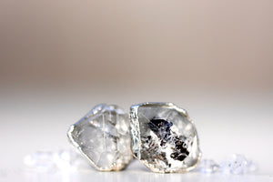 
                  
                    Clarity Studs // Diamond Quartz in Silver - Little Sycamore
                  
                
