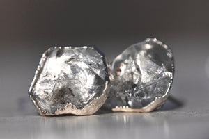 
                  
                    Clarity Studs // Diamond Quartz in Silver - Little Sycamore
                  
                