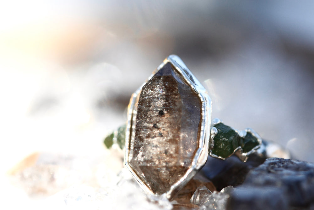 
                  
                    EARTH Element Ring // Rose Gold, Gold, or Silver - Little Sycamore
                  
                