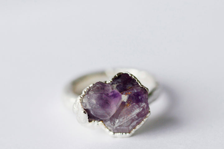 Amethyst Cluster Ring // Silver - Little Sycamore