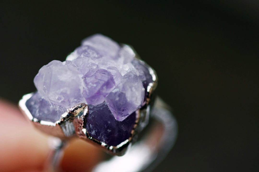 Amethyst Cluster Ring // Silver - Little Sycamore