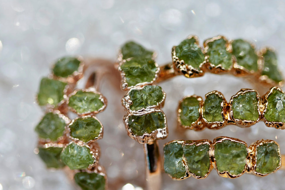 
                  
                    August Stackable Ring (peridot multi stone) // Rose Gold, Gold, or Silver - Little Sycamore
                  
                