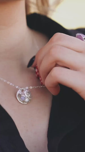 
                  
                    Load and play video in Gallery viewer, I am Loved Necklace • Rose Quartz, Moonstone, Diamond Quartz
                  
                