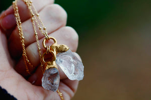 
                  
                    Double Quartz Necklace // Rose Gold, Gold, or Silver - Little Sycamore
                  
                
