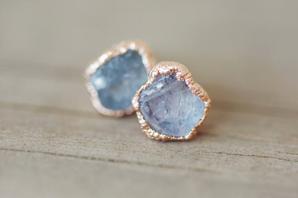 
                  
                    Custom Single Stone Earrings // Rose Gold, Gold, Silver - Little Sycamore
                  
                
