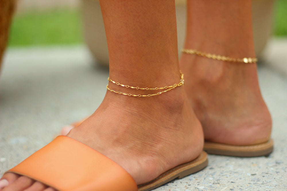 
                  
                    Layered Ripple Anklet
                  
                
