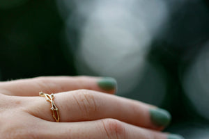 
                  
                    Intervined Ring // Solid Rose, Yellow, or White Gold - Little Sycamore
                  
                