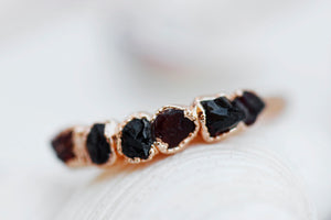 
                  
                    January Stackable Ring (dark red multi stone) // Rose Gold, Gold, or Silver - Little Sycamore
                  
                