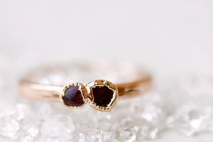 
                  
                    July Stackable Ring (double stone) // Rose Gold, Gold, or Silver - Little Sycamore
                  
                