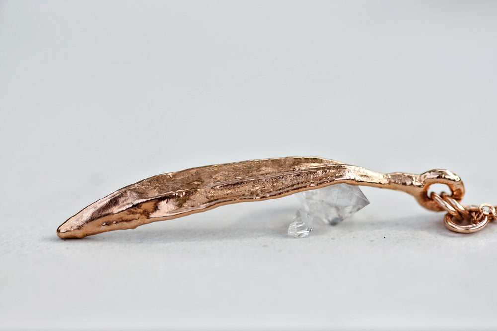 Greek Olive Leaf // Necklace in Rose Gold, Gold, or Silver - Little Sycamore