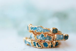 
                  
                    March Stackable Ring (multi stone) // Rose Gold, Gold, or Silver - Little Sycamore
                  
                
