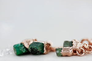 
                  
                    May Raindrops Necklace // Emerald in Rose Gold, Gold, or Silver - Little Sycamore
                  
                