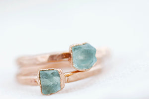 
                  
                    March Stackable Ring (single stone) // Rose Gold, Gold, or Silver - Little Sycamore
                  
                