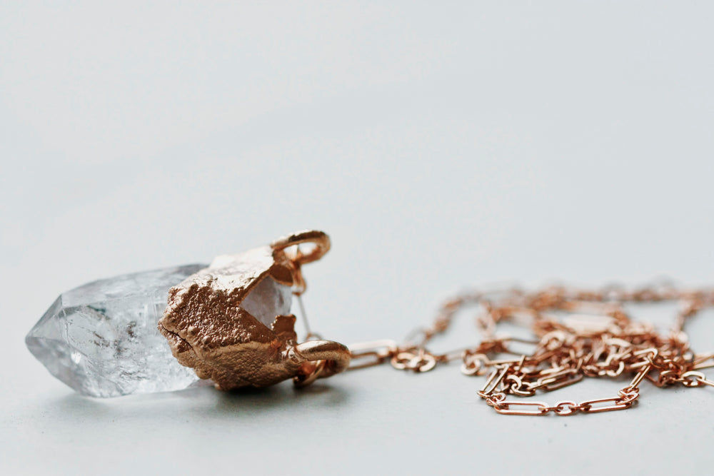 
                  
                    Crystal Peak Necklace // Rose Gold, Gold, or Silver - Little Sycamore
                  
                