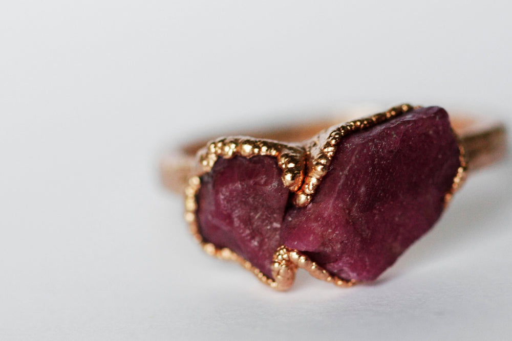 
                  
                    July Statement Ring // Rose Gold - Little Sycamore
                  
                