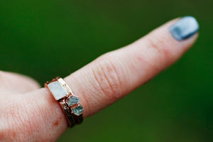 
                  
                    September Stackable Ring (double stone) // Rose Gold, Gold, or Silver - Little Sycamore
                  
                