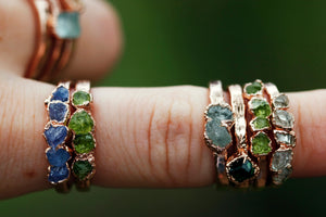 
                  
                    August Stackable Ring (peridot multi stone) // Rose Gold, Gold, or Silver - Little Sycamore
                  
                