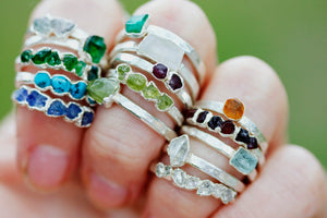 
                  
                    December Stackable Ring (turquoise) // Rose Gold, Gold, or Silver - Little Sycamore
                  
                