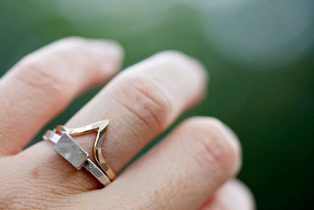 
                  
                    Everest Peak Ring // Rose Gold, Gold, or Silver - Little Sycamore
                  
                