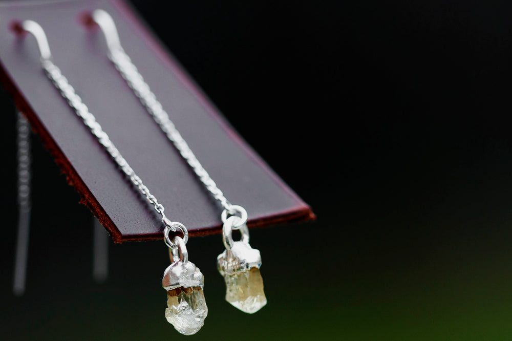 
                  
                    Topaz Drop Earrings // Rose Gold, Gold, or Silver - Little Sycamore
                  
                
